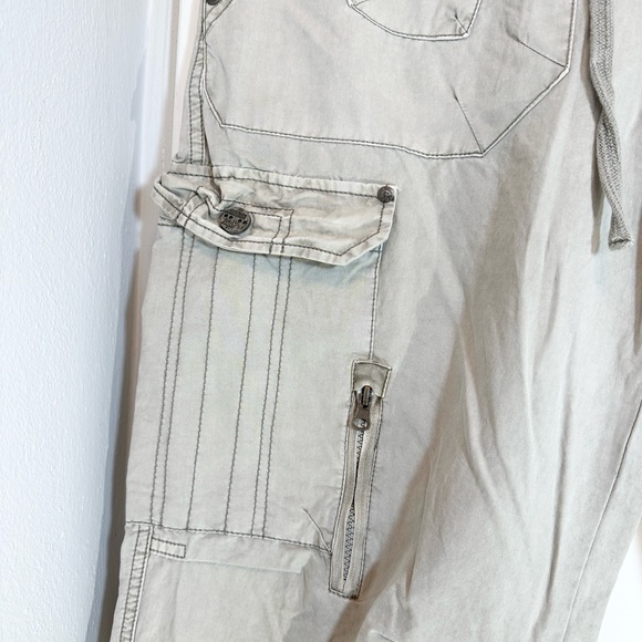 Private Blue Utility Cream Colored Cargo Cotton Utility Shorts 38 waist like new - Picture 8 of 15